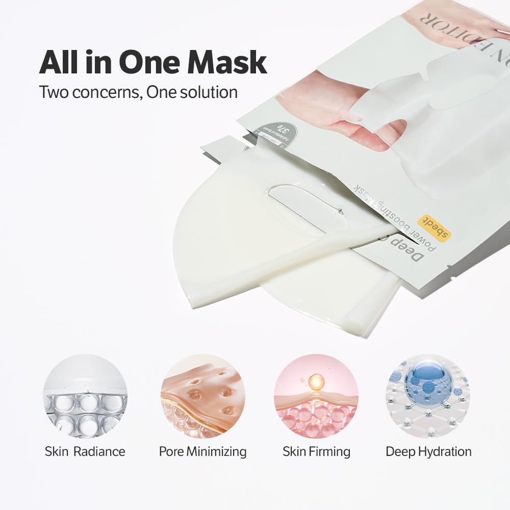 SUNGBOON EDITOR Deep Collagen Overnight Mask Hydrating Mask for Glass Skin, Wrinkle Care, Firming & Pore Refining 2,160,000PPB Collagen + 9 Peptides Korean Skincare, 4ea Gifts for Women