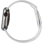 Apple Watch Series 7 (GPS + Cellular, 45MM) Titanium Silver with White Sport Band (Renewed)