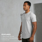 Bylt Drop-Cut Henley Shirts For Men, 3-Button Closure, Short Sleeve, Casual T-Shirt, Soft & Breathable, Wrinkle Resistant