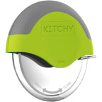 Kitchy Pizza Cutter Wheel, Heavy Duty Ergonomic Pizza Slicer With Easy Grip Non-Slip Handle And Blade Cover, Dishwasher Safe (Green)
