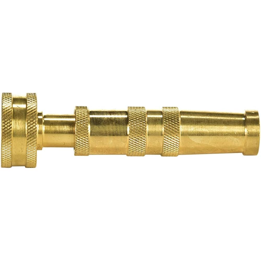 Heavy-Duty Brass Hose Nozzle, Adjustable Twist Hose Nozzle, Jet Sweeper Nozzle, Garden Sprayer | Jet Sweeper Nozzle, Garden Sprayer