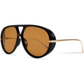 GUVIVI Retro Gold Aviator Sunglasses for Women Men, 2026 Metal Oversized 70s Aviators Black Vacation Beach Sun Glasses