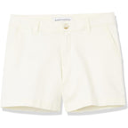 Women's Mid-Rise Slim-Fit 3.5 Inch Inseam Khaki Shorts