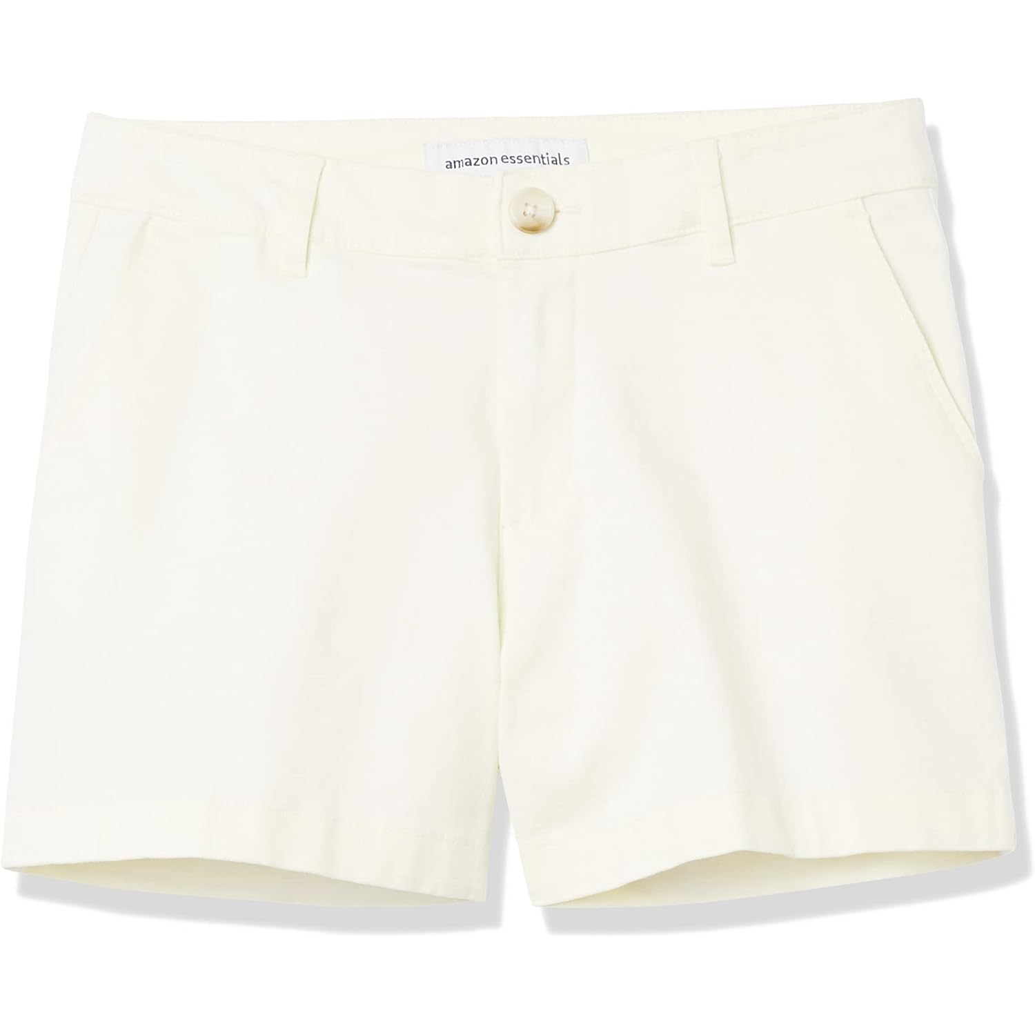 Women's Mid-Rise Slim-Fit 3.5 Inch Inseam Khaki Shorts