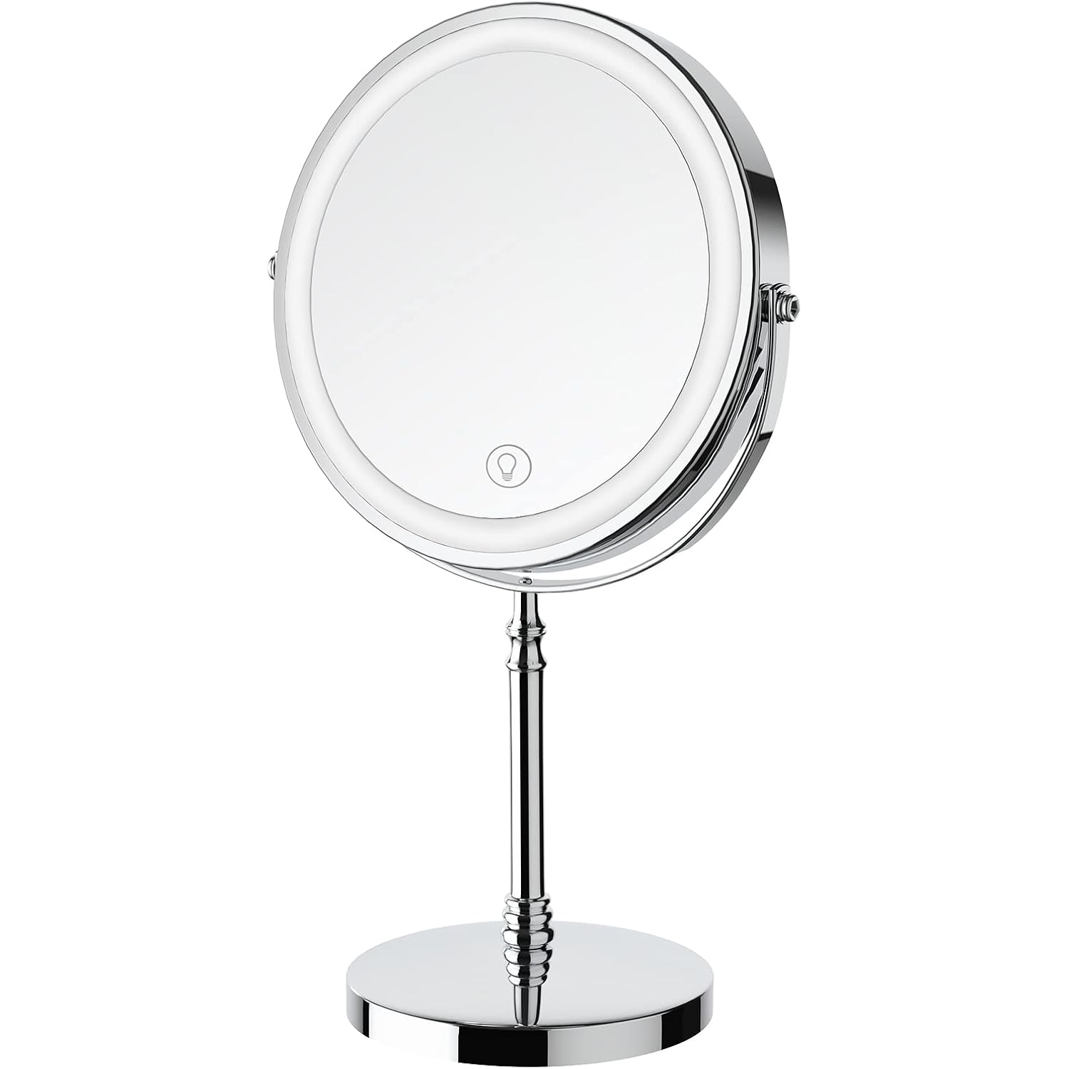 DEIOVWXS Makeup Mirror, 3000mAh Rechargeable Double-Sided Magnifying Vanity Mirror with 3 Colors, 1X/10X, Adjustable Brightness, Gift for Mom, Mothers Day, Women, Wife, Girls, Dorm Room Essential