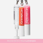 Mcobeauty Lip Gloss Trio - Keychain Lip Gloss Set Of 3 Mini Glosses | 3 High Shine Shades Clip Onto Your Keys, Hydrating Non Sticky Formula, Smooth Doe Foot Glide For Easy Touch Ups