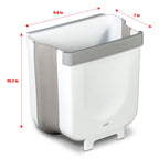 Glad Roomate Collapsible Waste Bin | Compact Travel Trash Can With Space-Saving Expandable Design | Indoor And Outdoor Disposal Basket, 2 Gallon, White