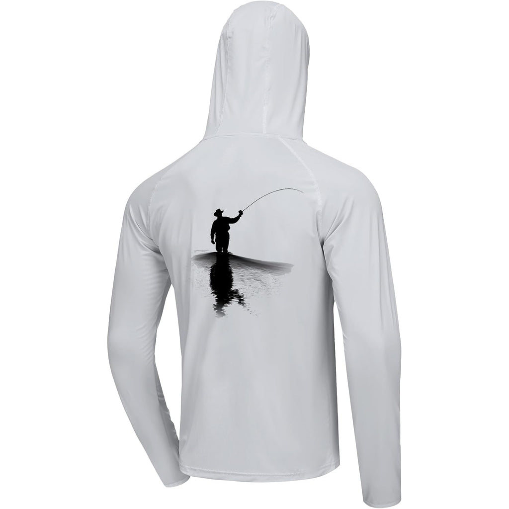 Riverruns Fishing Hoodie For Men Upf 50+ Sun Hoodie Fishing Shirt With Hood Rash Guard Long Sleeve #1044