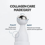 Tirtir Collagen Lifting Eye Cream - Roller Applicator, Wrinkle Spot Treatment, Revitalizing Moisturizer,Tightening Under Eye For Wrinkles,Fine Lines, Under Eye Bags, Lift Treatment For Men & Women