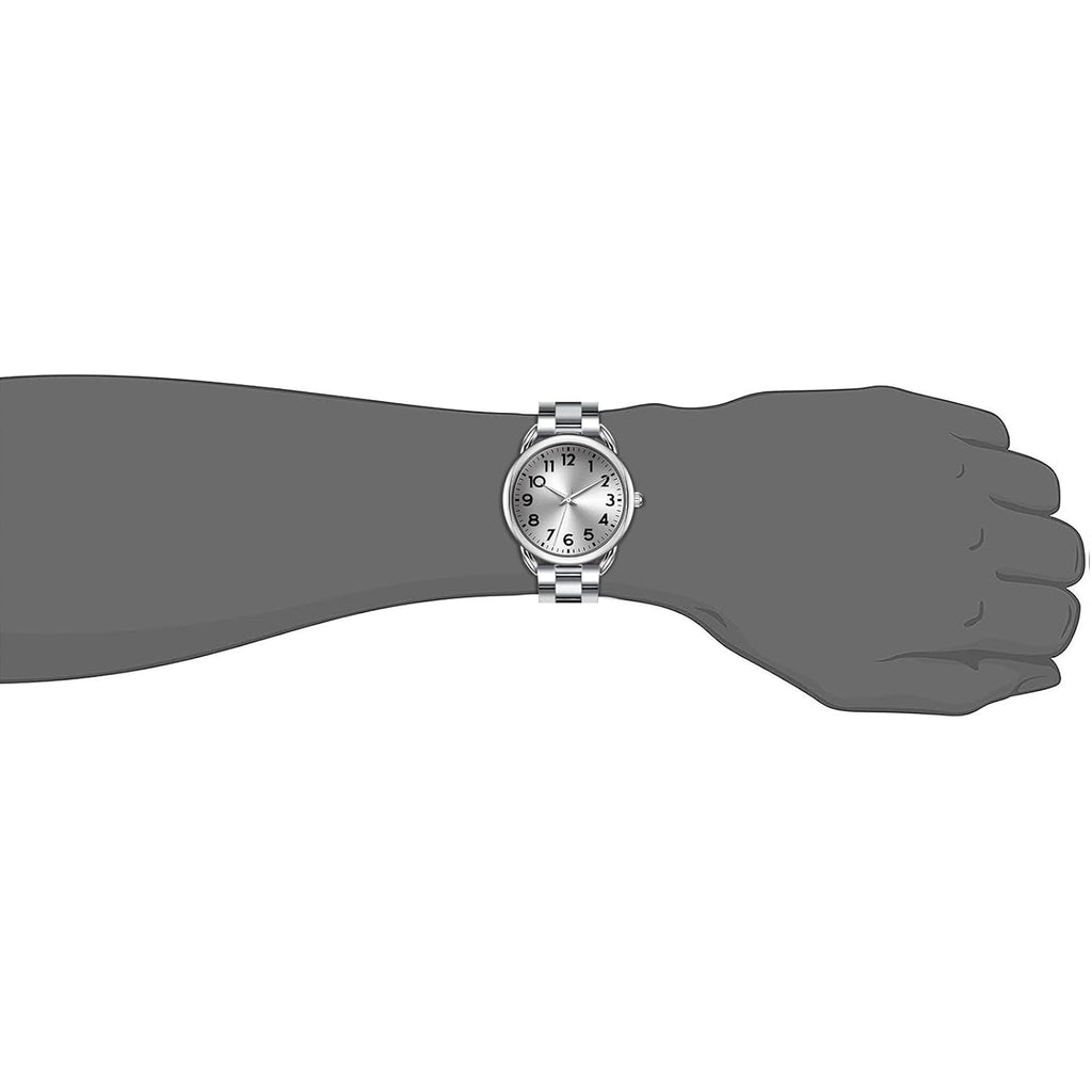 Bisley Women Watch Stainless Steel Bracelet with Magnetic Clasp Arabic Numbers Easy to Read Watch