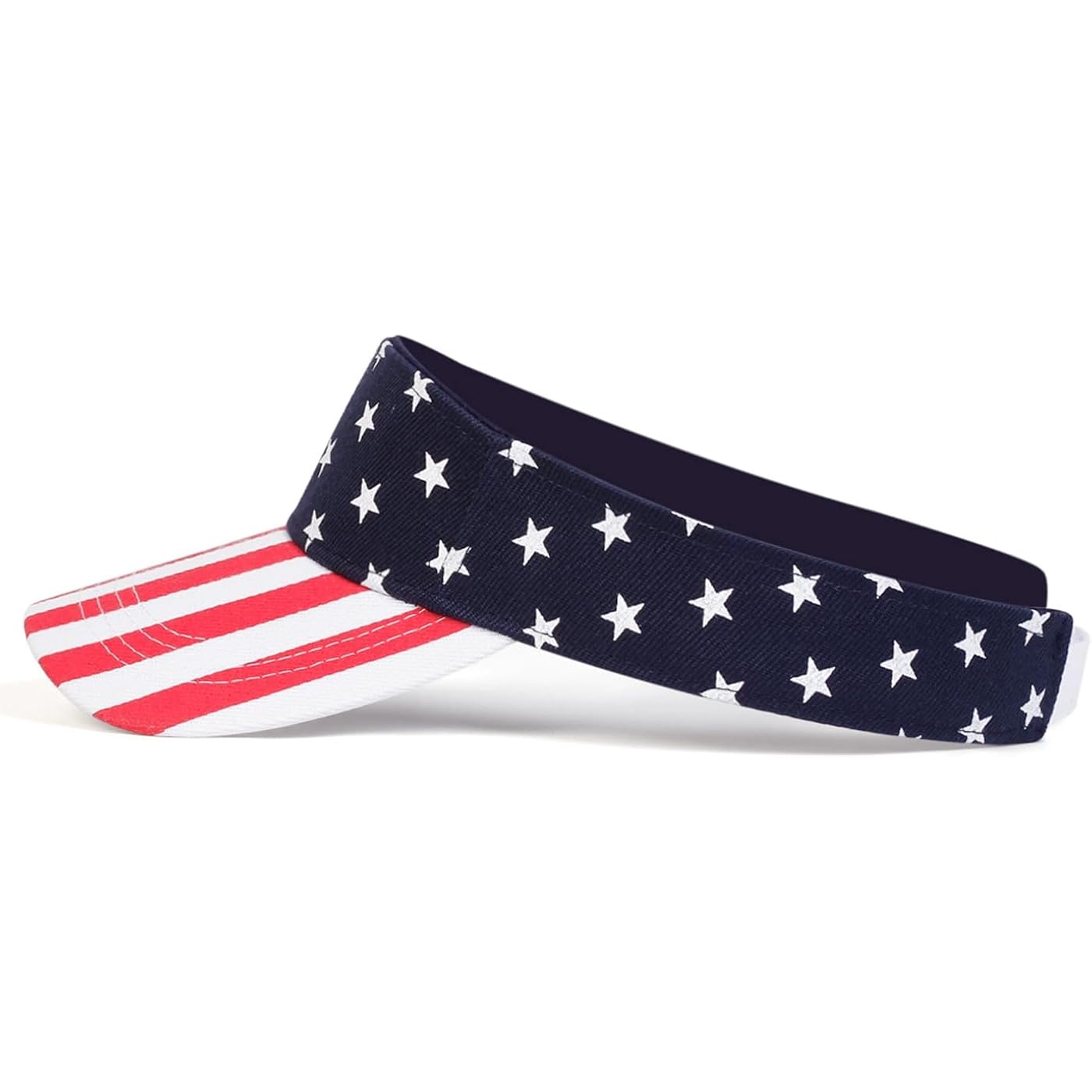 4th of July Sun Visor Hats for Women - Lightweight Structured Quick Dry Adjustable Sports Sun Hat for Running Golf Tennis