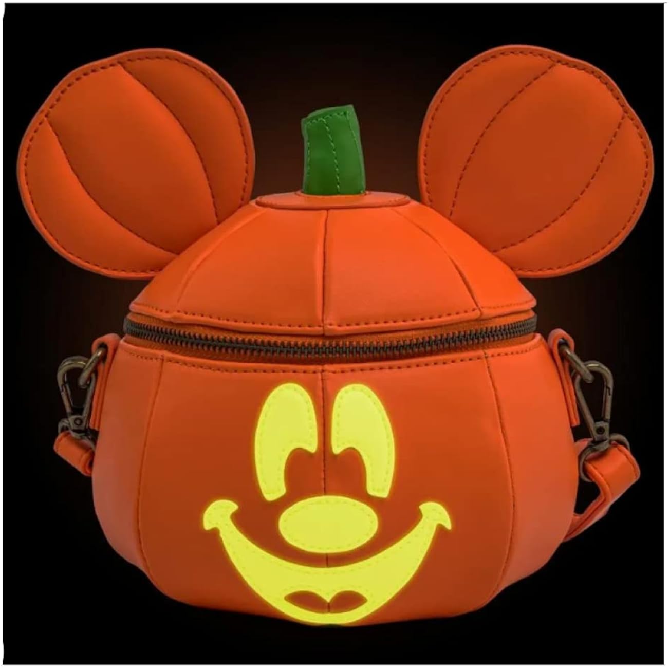 Loungefly Disney Mickey Mouse Mick-O-Lantern Halloween Crossbody Purse Bag