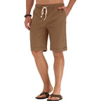 Sailwind Men’S Linen Shorts Casual Drawstring Summer Beach Shorts