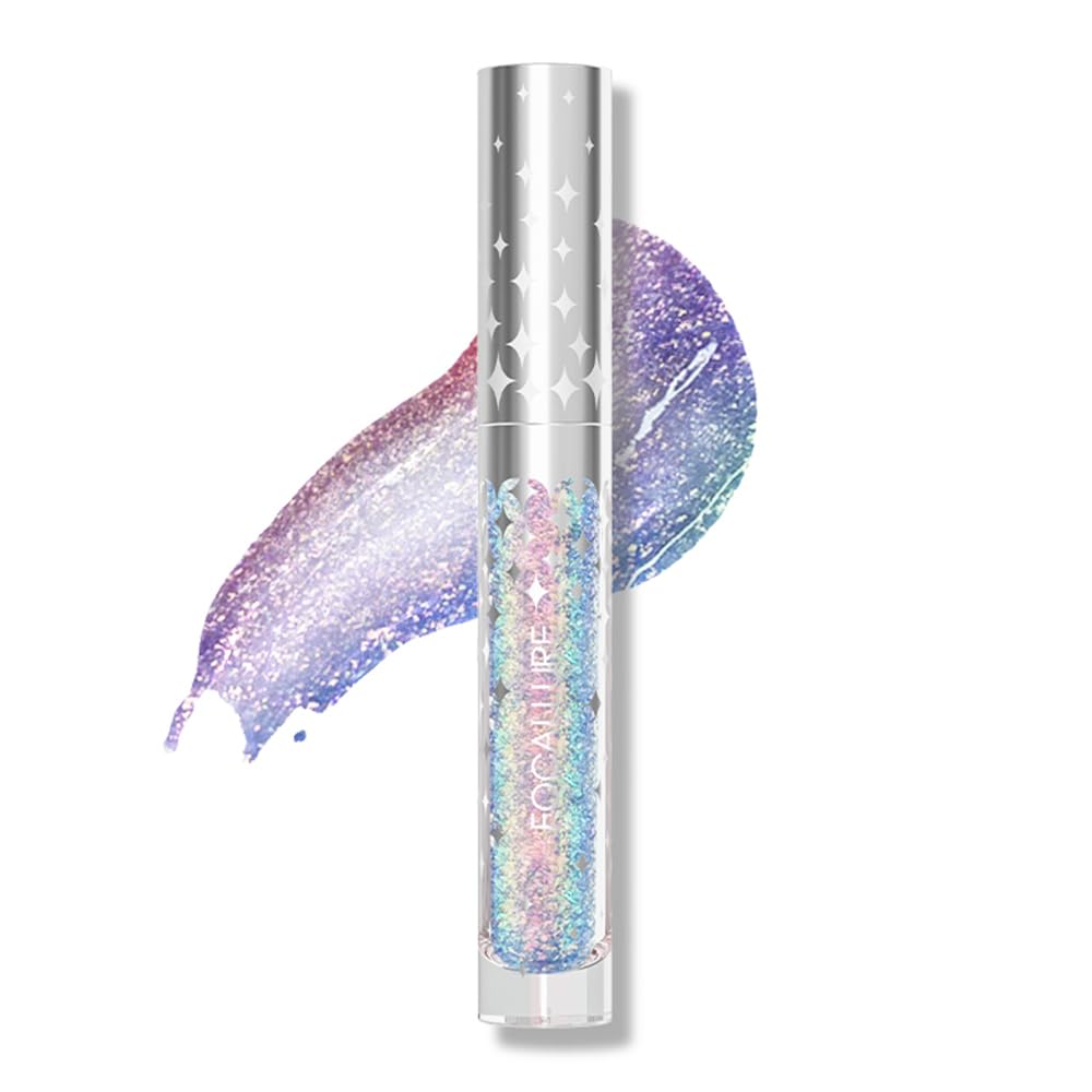 Focallure Glitter Liquid Lipstick, Hydrating Moisturizing Lip Gloss For Women, Sparkly Shimmer Lip Makeup, Smooth Lightweight Long Lasting Glitter Lip Color, Last Match