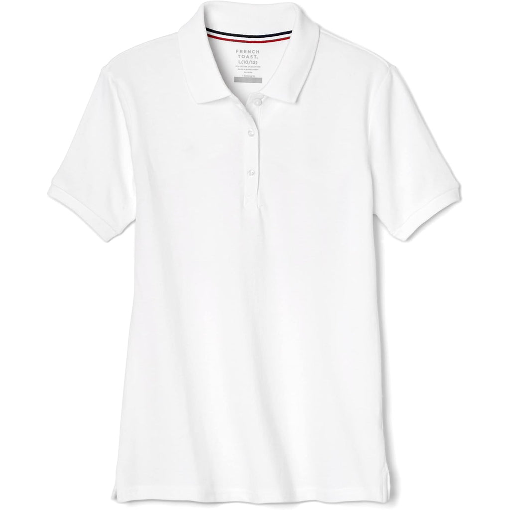 French Toast Women'S Juniors' Short Sleeve Stretch Pique Polo Shirt