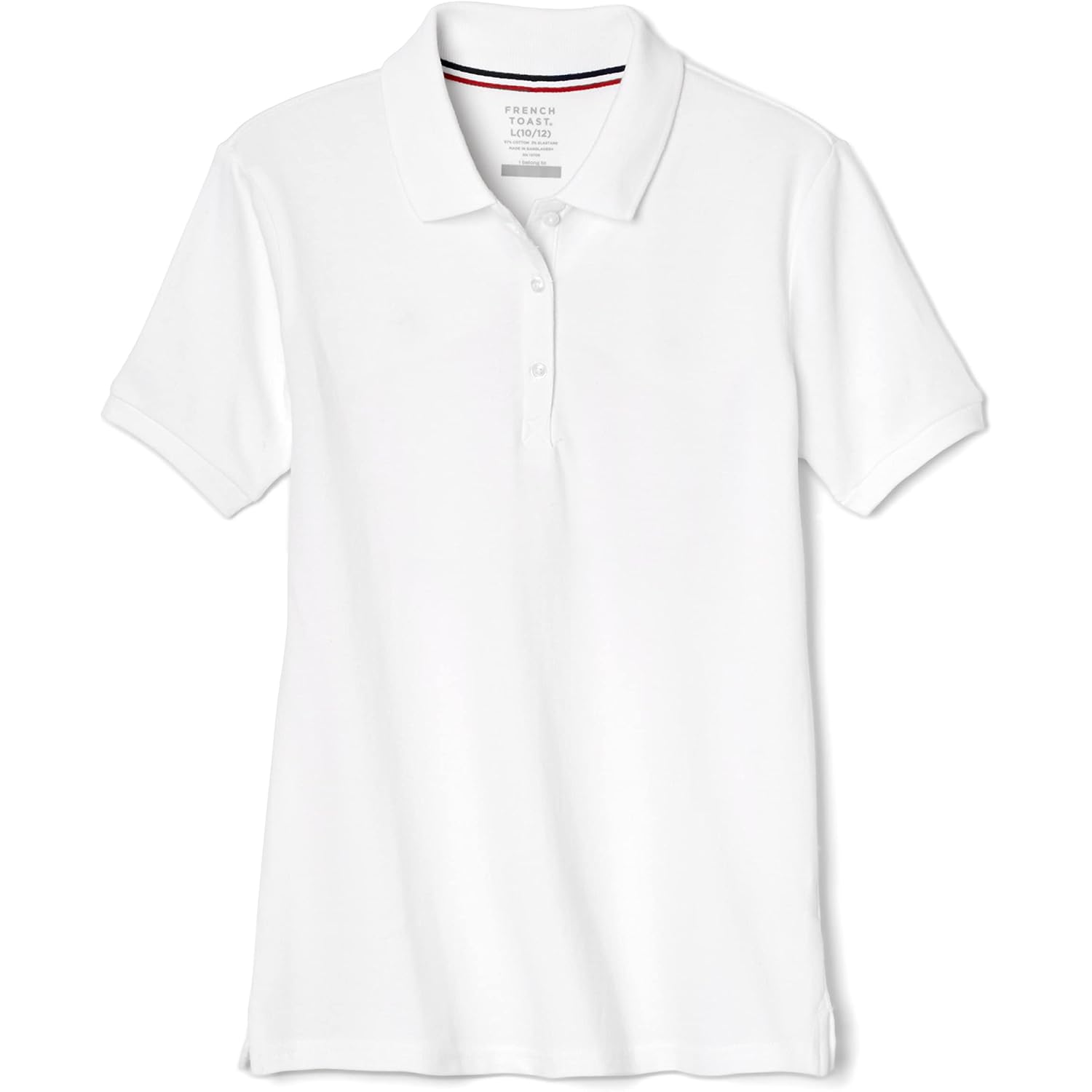 French Toast Women'S Juniors' Short Sleeve Stretch Pique Polo Shirt