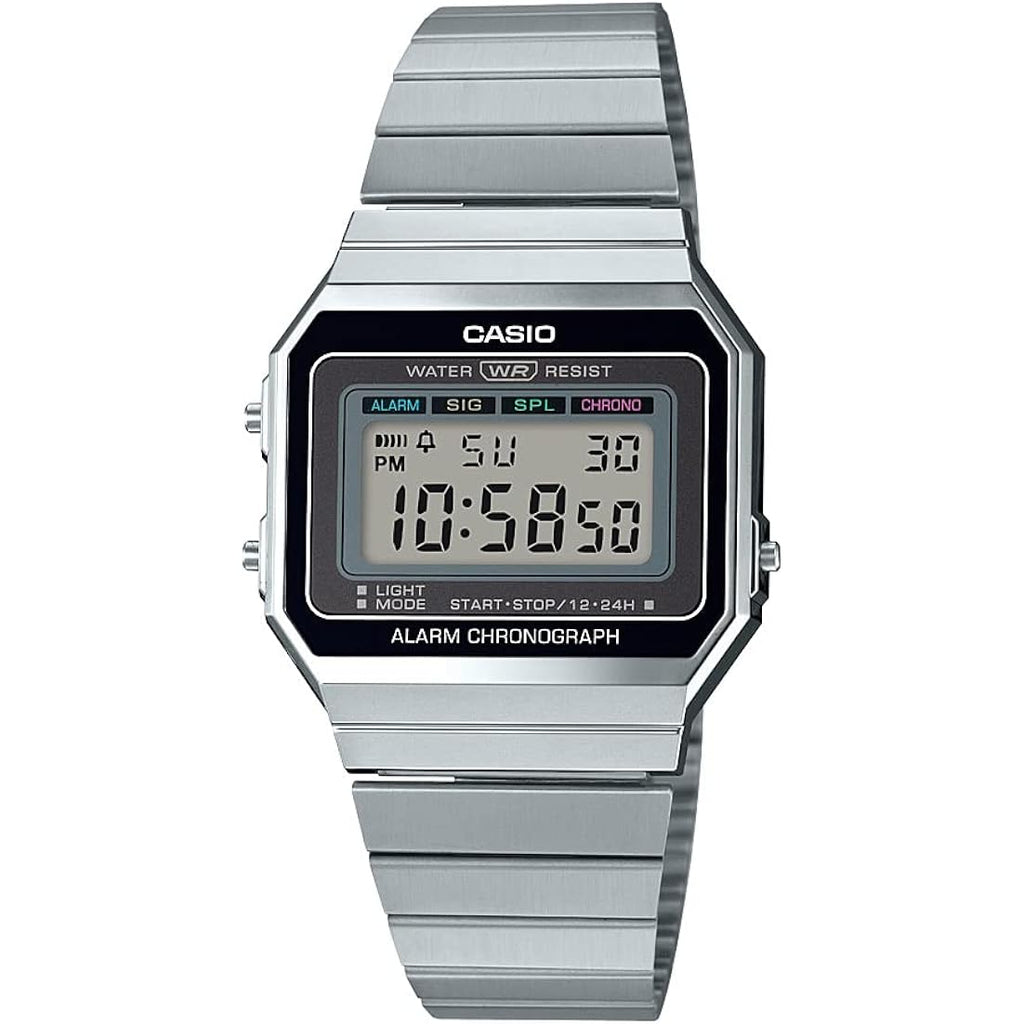 Casio Men'S A700W-1Acf Classic Digital Display Quartz Silver Watch