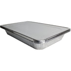Aluminum Pans With Lids, Large Full Size 21x13x3 Disposable Foil Pans, Heavy Duty Roasting, Baking, Broiling, Catering & Chafing Pans (15, Full-Size w/Lids)