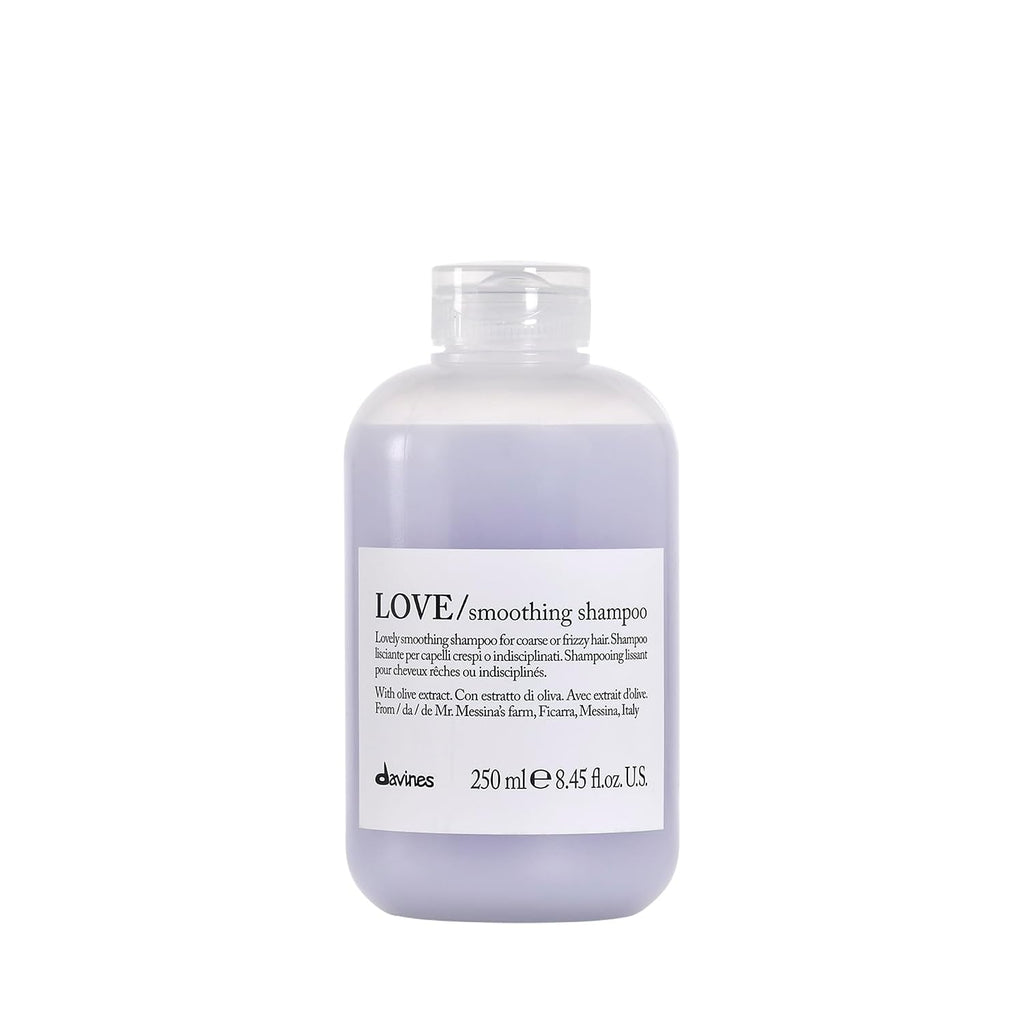 Davines Love/Smoothing Shampoo, Gentle Anti-Frizz Cleanser For Frizzy, Coarse Or Unruly Hair - Promotes Straightening & Shine - Apple Pulp Formula For Soft, Tamed & Sleek Strands