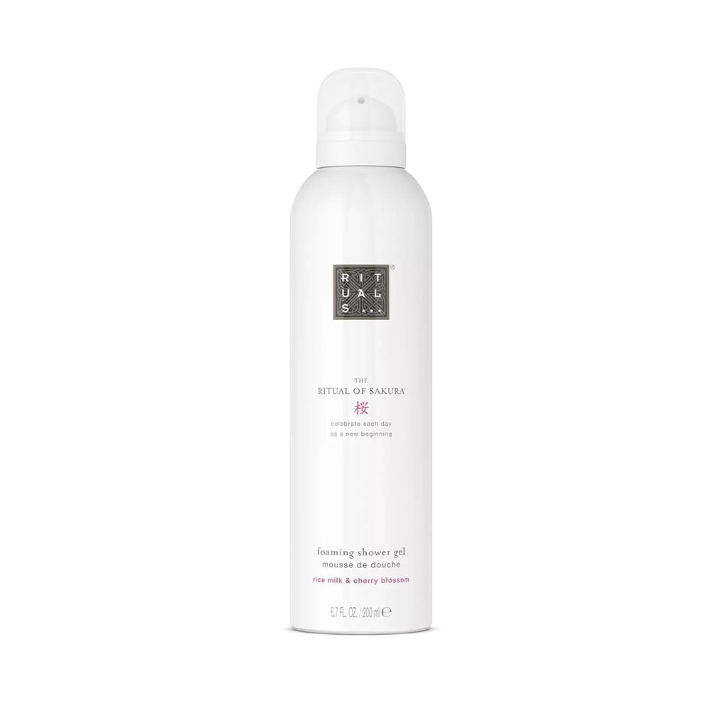 Rituals Sakura Foaming Shower Gel, Rice Milk & Cherry Blossom, 6.7 Fl Oz