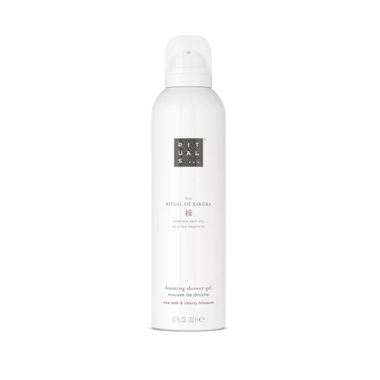 Rituals Sakura Foaming Shower Gel, Rice Milk & Cherry Blossom, 6.7 Fl Oz