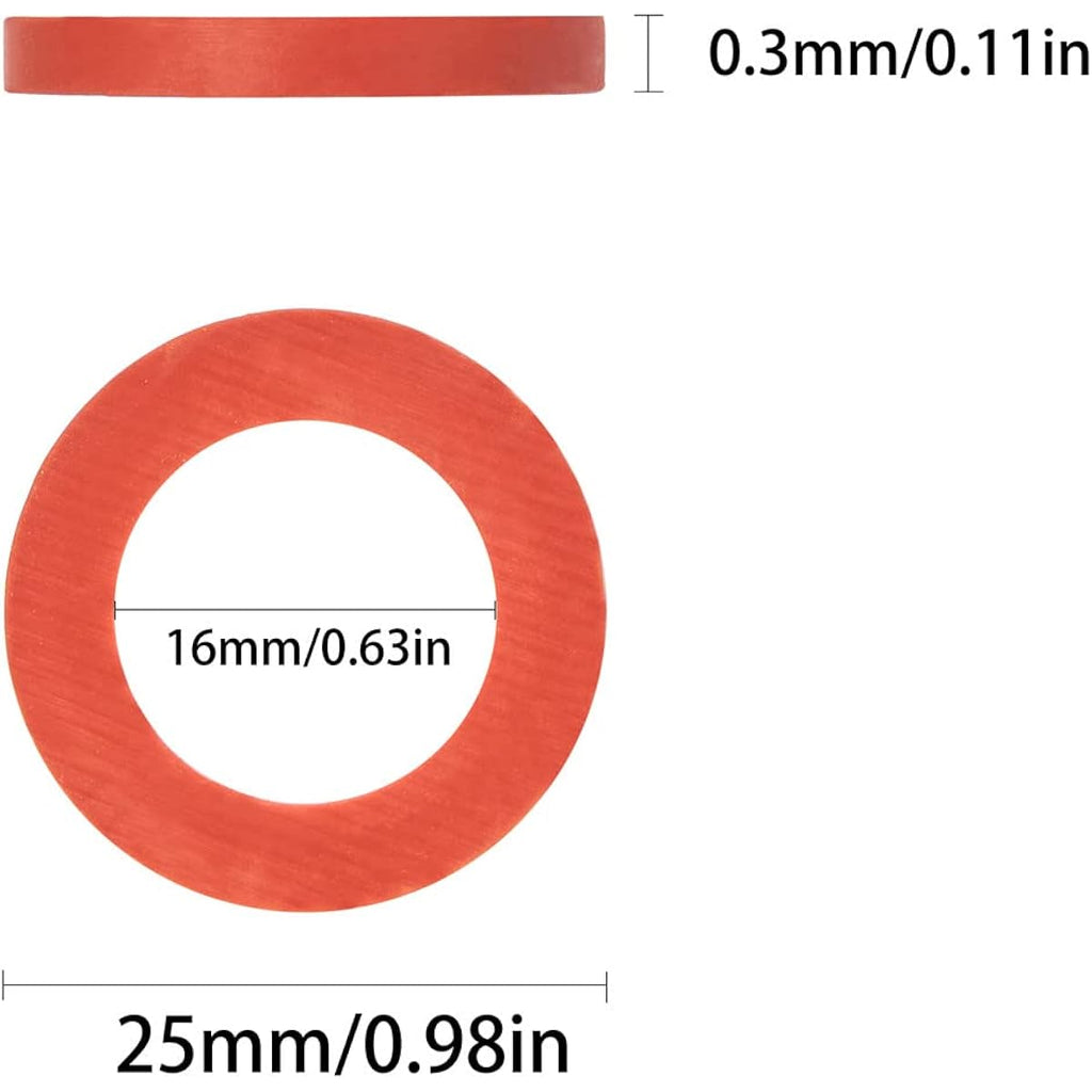 Garden Hose Washer Heavy Duty Rubber Washer, Fit All Standard 3/4" Garden Hose Fittings (40 Pieces)(Red)