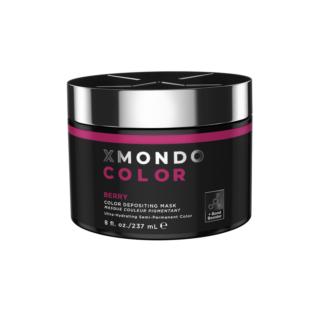 XMONDO Hair Color Berry Hair Healing Semi Permanent Color | Vegan Formula with Hyaluronic Acid to Retain Moisture, Vegetable Proteins to Revitalize Hair, and Bond Boosting Technology, 8 Fl Oz 1-Pack