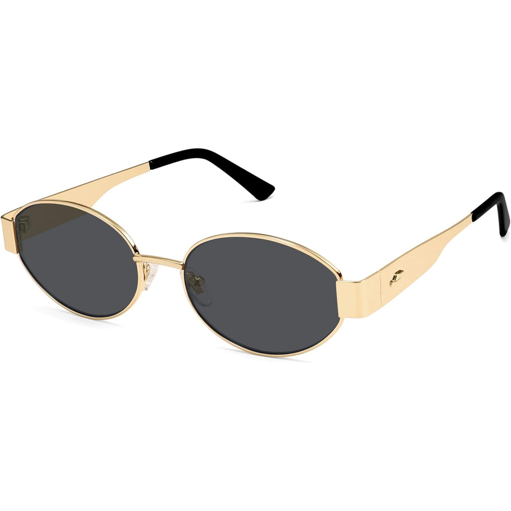 SOJOS Retro Oval Sunglasses for Women Trendy Classic Shades UV400 Protection SJ1256