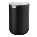 Eko Fandy 0.4 Gal/1.5L Mini Tabletop Trash Bin With Swing-Lid, Desktop Trash Can For Bathroom Countertop, Vanity, Coffee Or Office, Small Garbage Bin (Black)