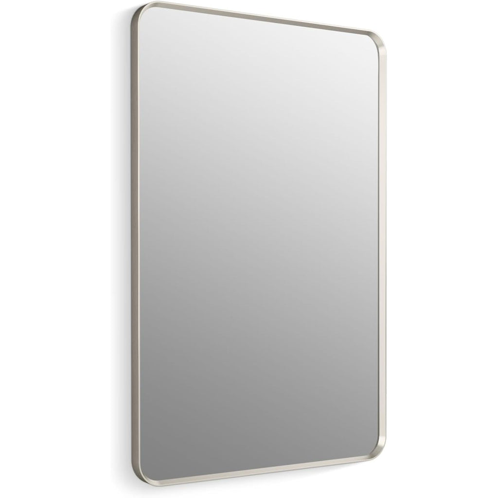 Kohler Essential 30 In. W X 45 In. H Rectangular Framed Wall Mount Bathroom Vanity Mirror In Brushed Nickel