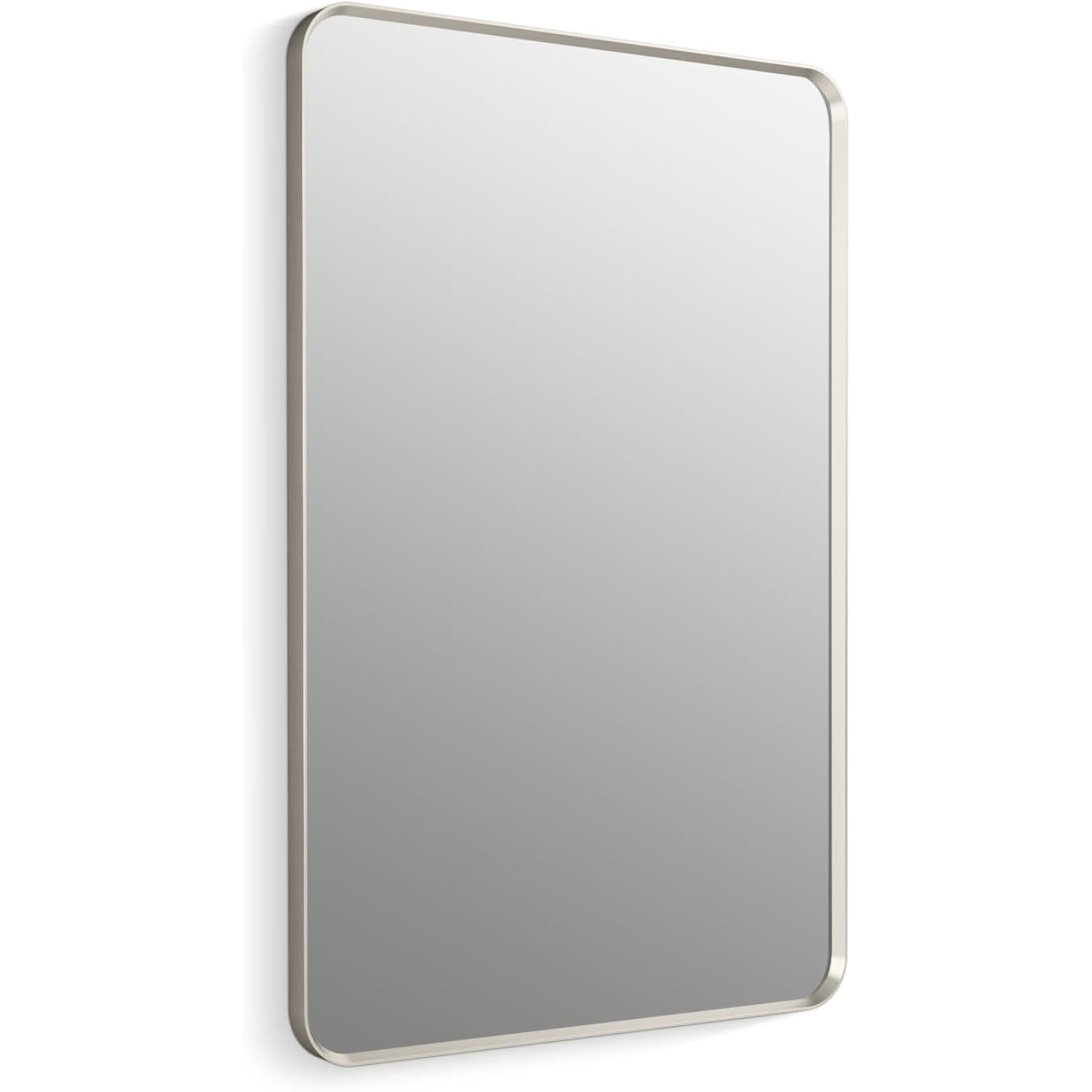 Kohler Essential 30 In. W X 45 In. H Rectangular Framed Wall Mount Bathroom Vanity Mirror In Brushed Nickel