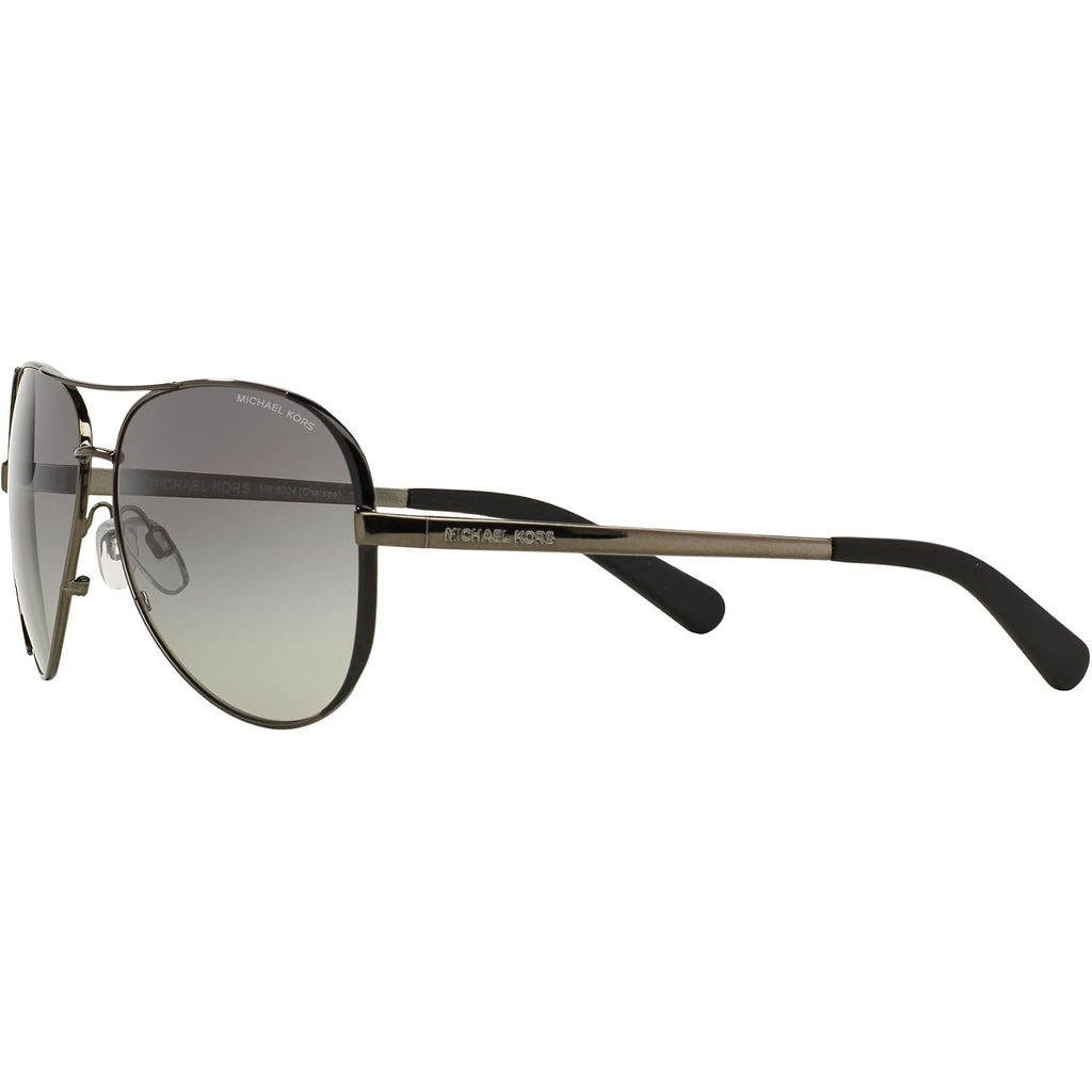 Michael Kors womens Mk5004 Chelsea Aviator Sunglasses Gunmetal/Black/Grey Gradient