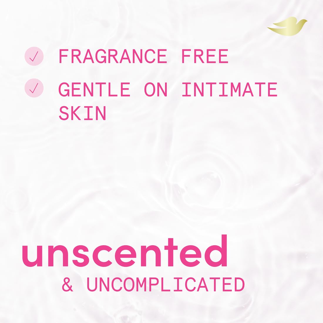 Dove Intimate Wash For Women, 8 Oz | Unscented Ph-Optimized Feminine Wash With Hyaluronic Acid For Sensitive Intimate Skin And Everyday Comfort