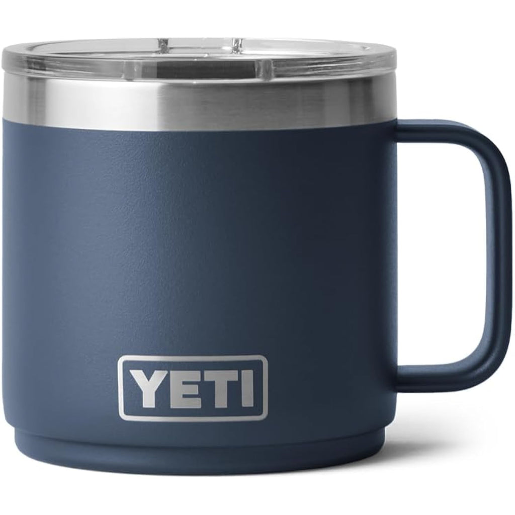 Yeti Rambler 14 Oz Ceramic Lined Stackable Mug, Vacuum Insulated, Stainless Steel With Magslider Lid, Navy
