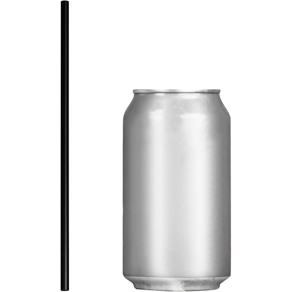 7.75" Plastic Straws (500 Count), Disposable Straws - Made For Standard 16Oz Glass (Black)