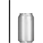 7.75" Plastic Straws (500 Count), Disposable Straws - Made For Standard 16Oz Glass (Black)