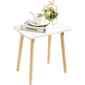 Small Side Table, Modern Wood Mini Coffee Table, Easy Assembly Compact End Table For Living Room Bedroom Sofa, Minimalist White Accent Furniture For Small Spaces