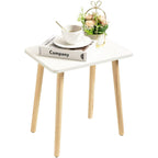 Small Side Table, Modern Wood Mini Coffee Table, Easy Assembly Compact End Table For Living Room Bedroom Sofa, Minimalist White Accent Furniture For Small Spaces