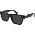 SOJOS Trendy Polarized Square Sunglasses for Women Men,UV400 Retro Square 70s 80s 90s Shades SJ2622 Black