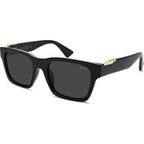 SOJOS Trendy Polarized Square Sunglasses for Women Men,UV400 Retro Square 70s 80s 90s Shades SJ2622 Black