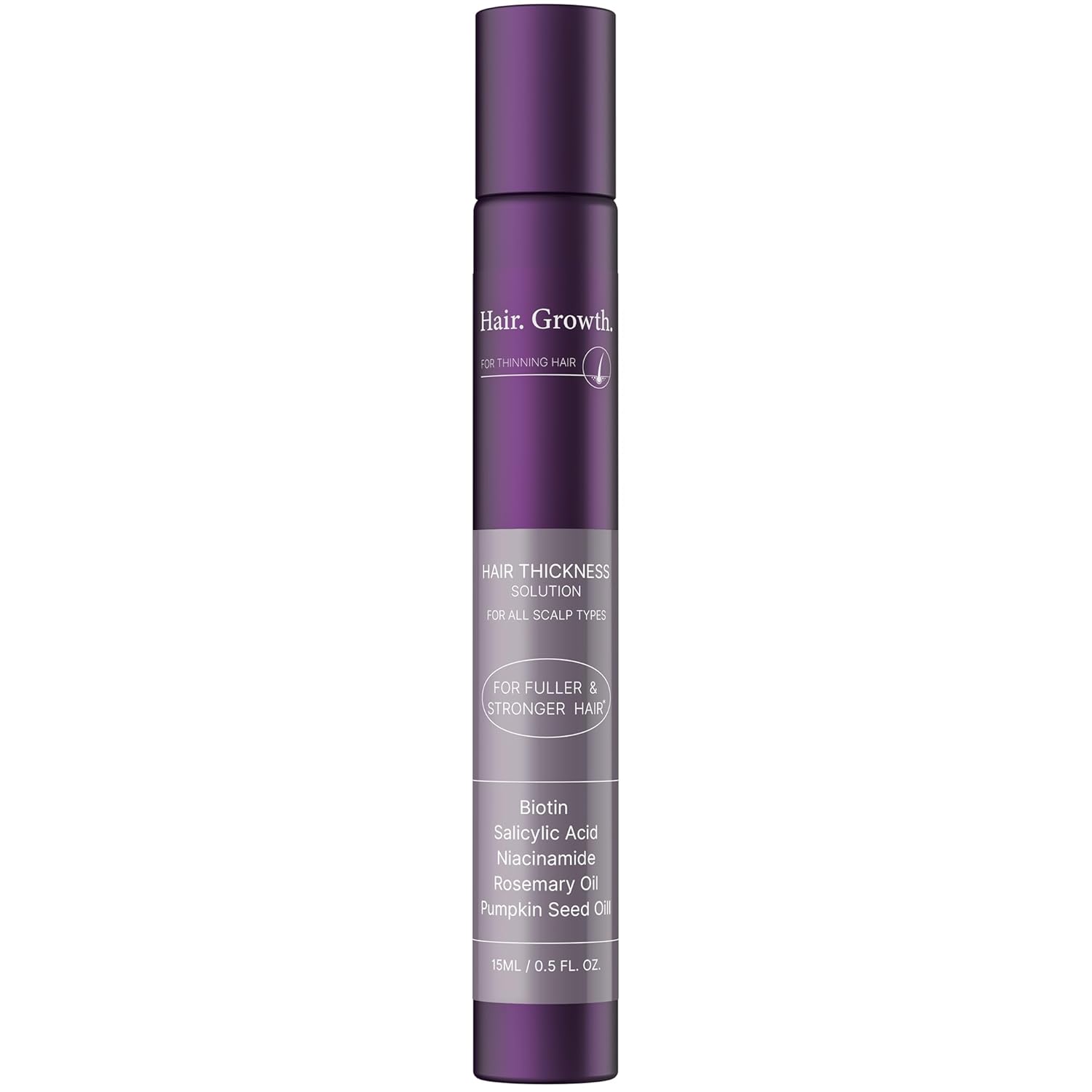 Hair Thickening Serum Helps Reduce Hair Loss, Korean Hair Growth Serum Roll On for Men and Women, Scalp Care Balances Oil, Rosemary, 0.5 Fl Oz (Pack of 1)