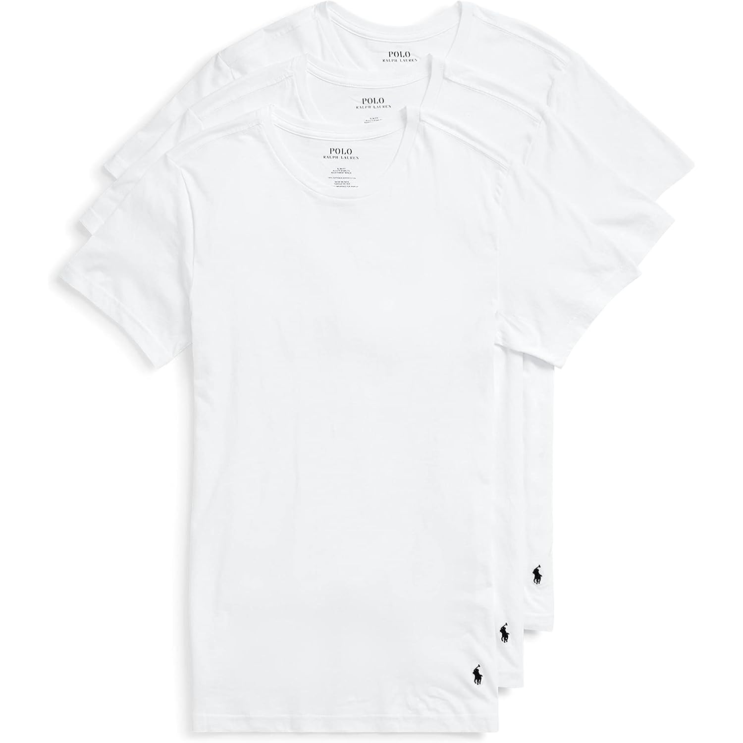 Polo Ralph Lauren Underwear Men'S Slim Fit Cotton Crew Tee 3 Pack