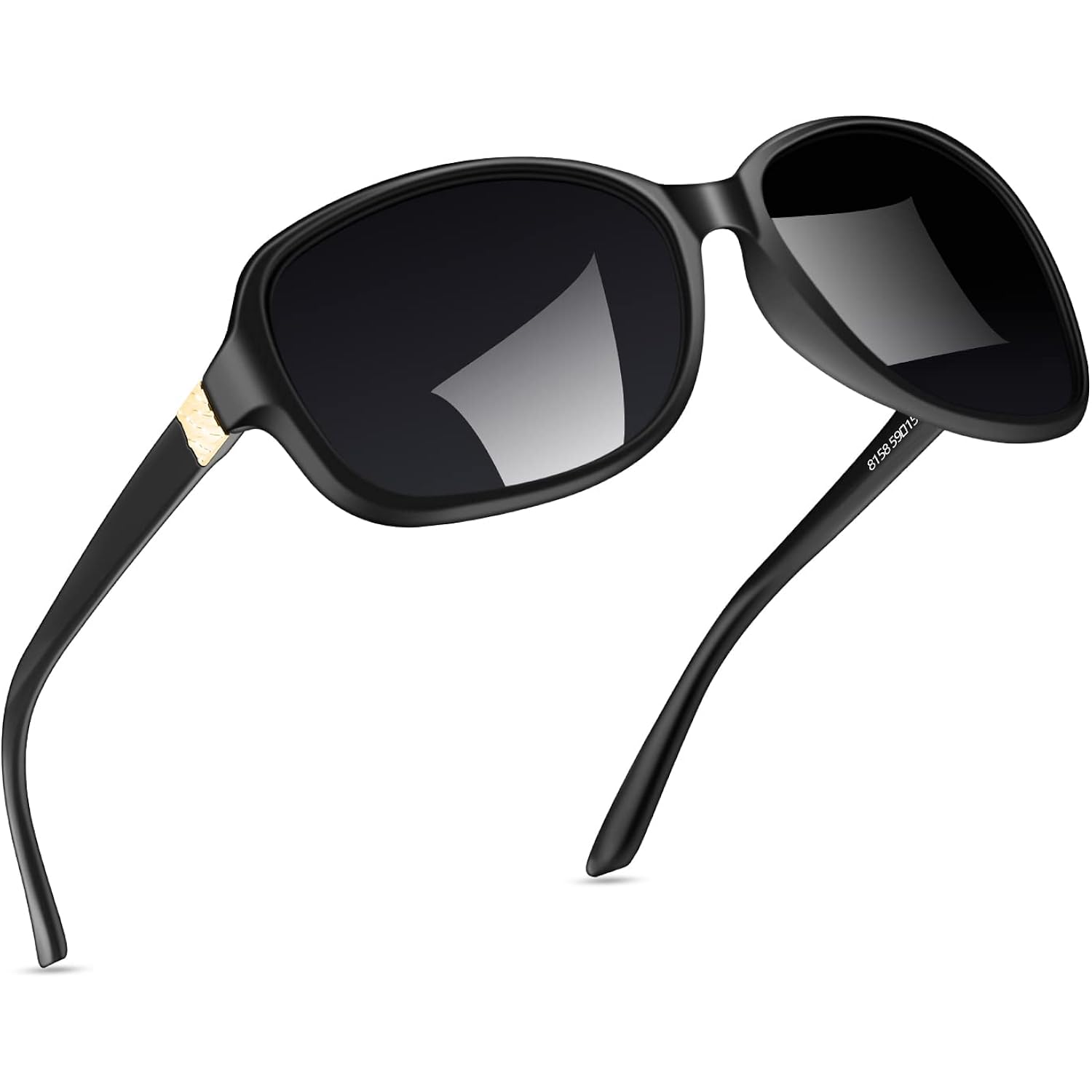 Siphew Polarized Sunglasses For Women | Vintage Square Sunglasses W Uv400 Protection | Womens Wraparound Shade