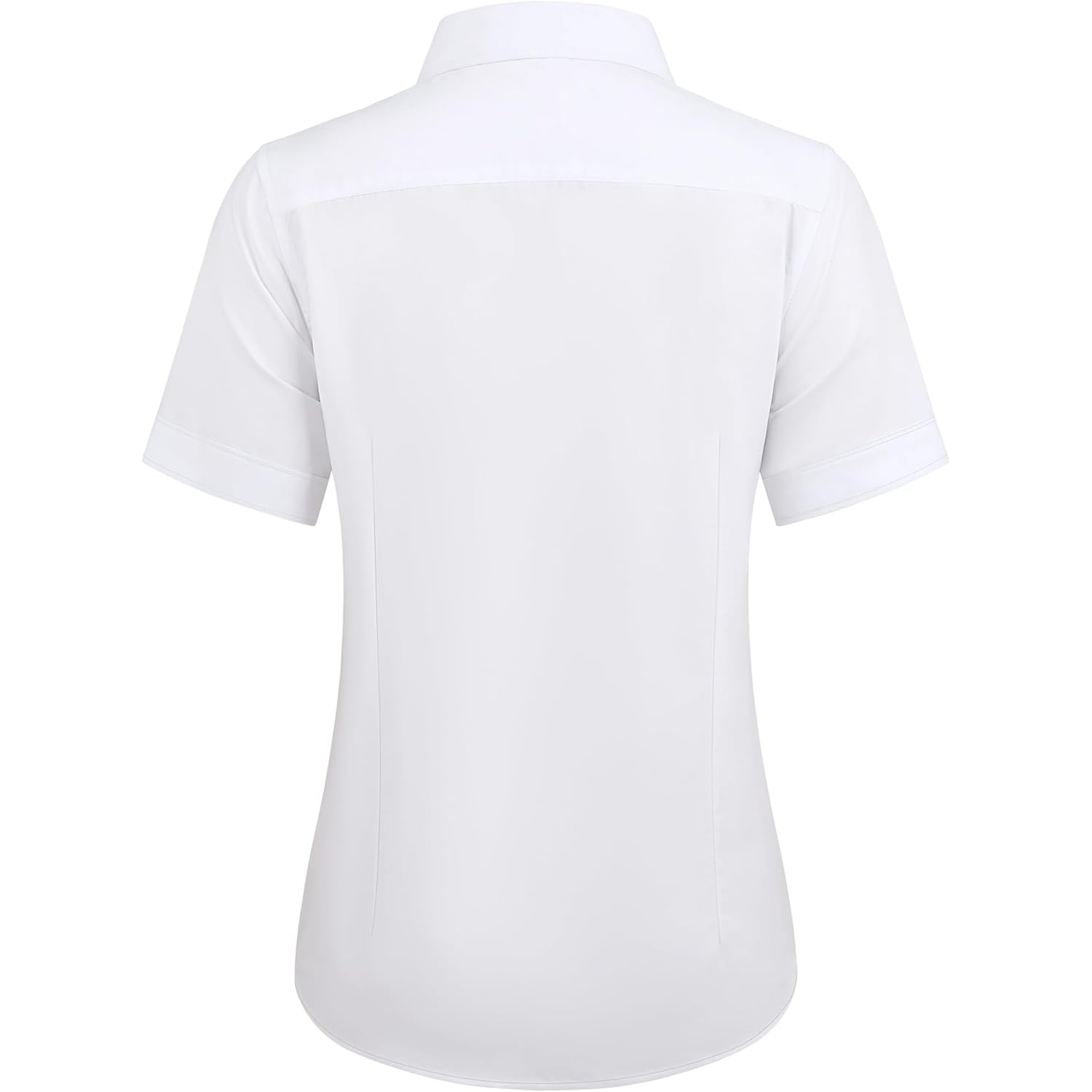Womens Stain Shield Dress Shirts Wrinkle Free Short Sleeve Solid Tops Blouses Button Down Shirts