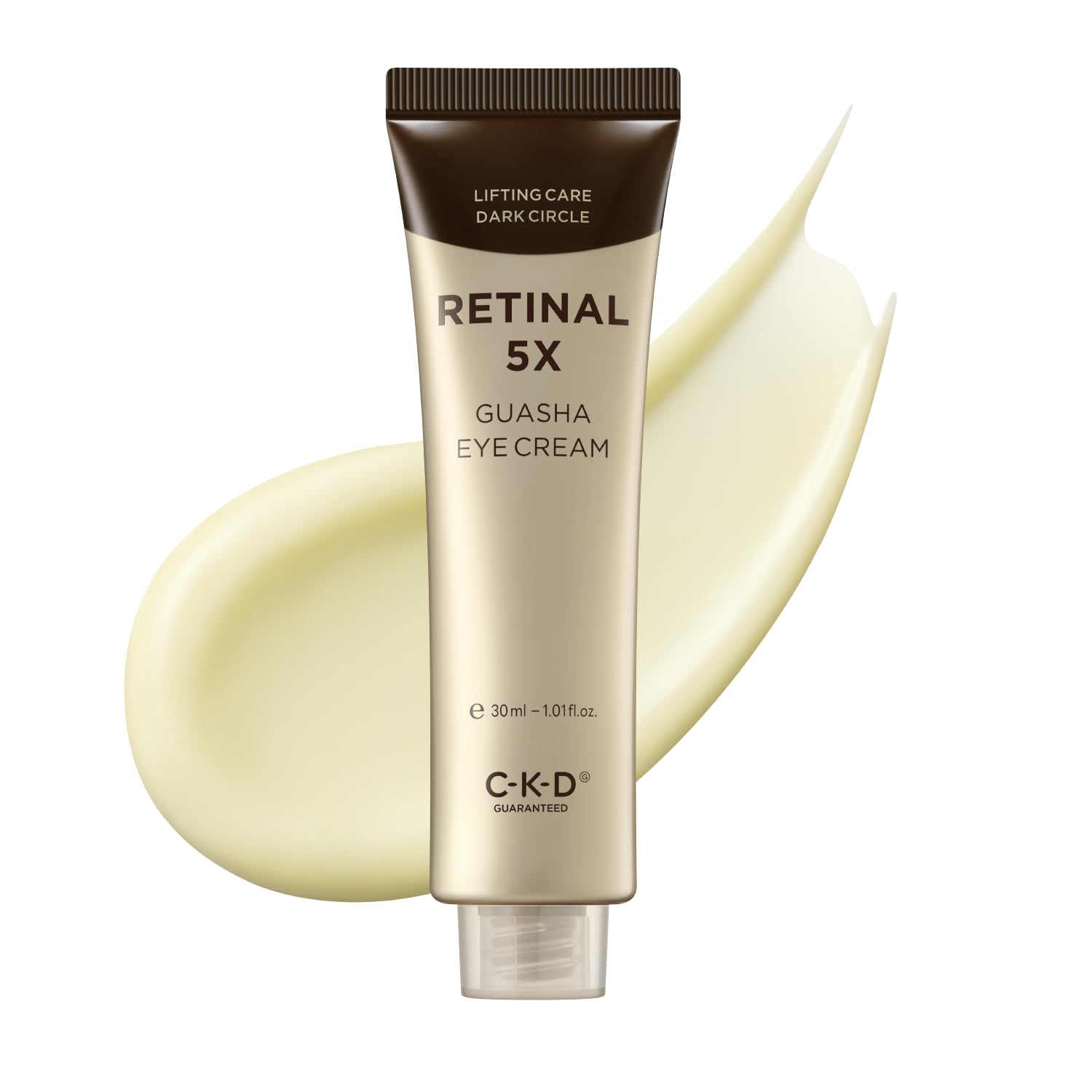Ckd Retinal 5X Gua Sha Eye Cream [Refill], 1000Ppm Retinal Eye Moisturizer With Massage Roller For Wrinkles, Dark Circles, Puffiness, Firming & Hydrating Under Eye Care. Korean Skincare. 1.01 Fl Oz.