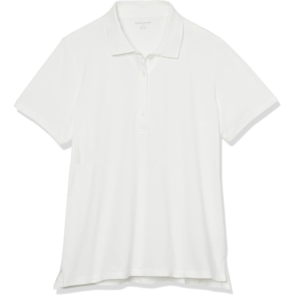 Women's Short-Sleeve Polo Shirt, Soft Stretch Cotton Jersey (Available in Plus Size)