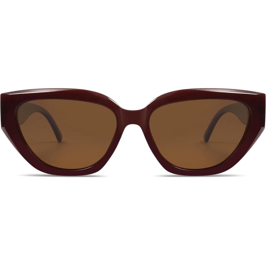 SOJOS Trendy Cute Cat Eye Polarized Sunglasses for Women Fashion Cateye Womens Sunnies SJ2237