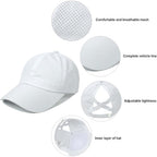 Women's Ponytail Baseball Cap - Quick-Dry Criss-Cross High Messy Bun Hat, Breathable Sun Protection Mesh Trucker Hat