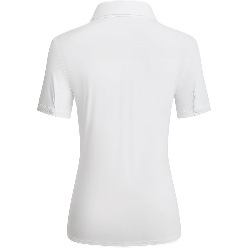Button Down Shirts for Women Stretch Short Sleeve Dress Shirts for Women Collared Wrinkle Free Business Top Work Blouse