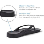 Archies Arch Support Flip Flops For Men & Women – Orthotic Sandals For Plantar Fasciitis Relief – Lightweight, Cushioning, Shock-Absorbing Thong Sandals For Walking, Foot Pain & All-Day Comfort